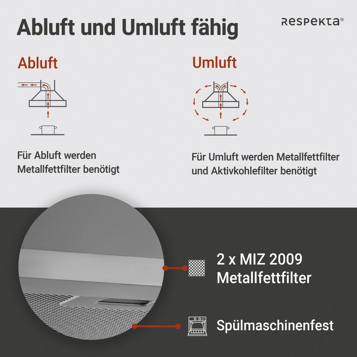 Dunstabzugshaube Dalia Edelstahl B: ca. 60 cm - Edelstahlfarben, Trend, Metall (60/70-108/50cm) - Respekta