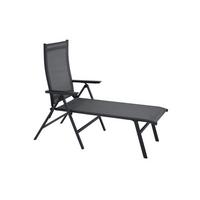 Gartenliege Tauro Anthrazit - Anthrazit, Basics, Kunststoff/Metall (63/99,5/182,5cm) - Siena Garden