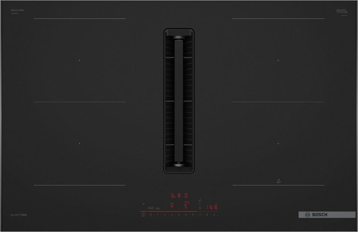 Kochfeld-Dunstabzug-Kombi PVQ89BH26E - Schwarz, Glas/Metall (81,2/22,3/52cm) - Bosch