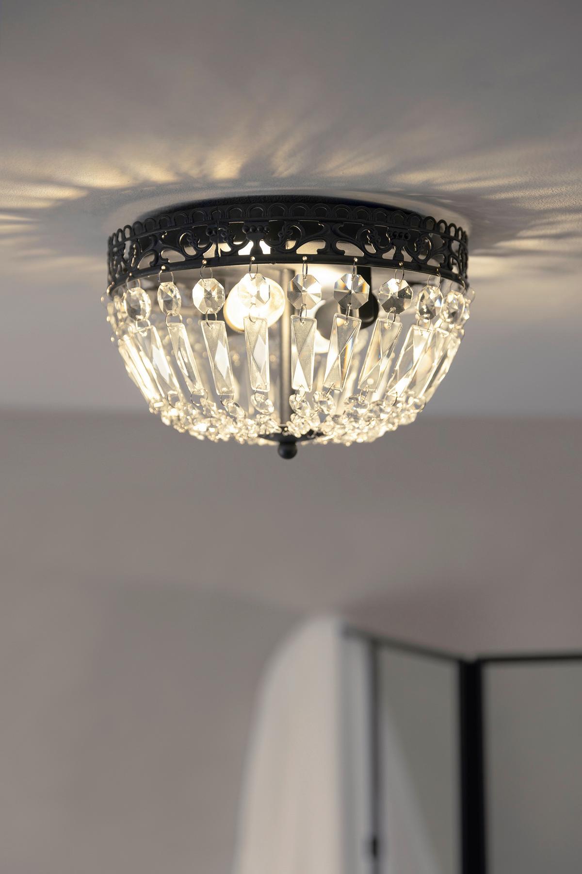 Kronleuchter Etienne max. 40 Watt - Klar/Schwarz, Basics, Glas/Metall (25/25/17cm) - Markslöjd