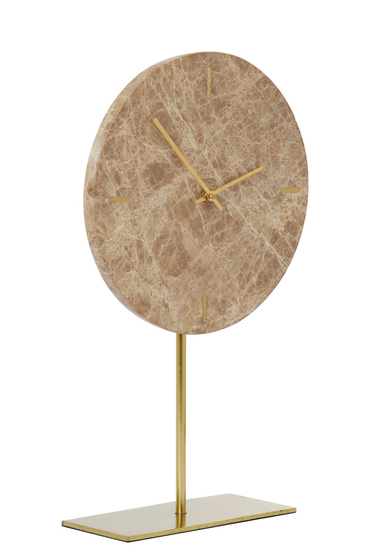 ZEGAR STOŁOWY 7109882_MORENO - brązowy, Basics, kamień/metal (25,5/10/42,5cm) - Light & Living