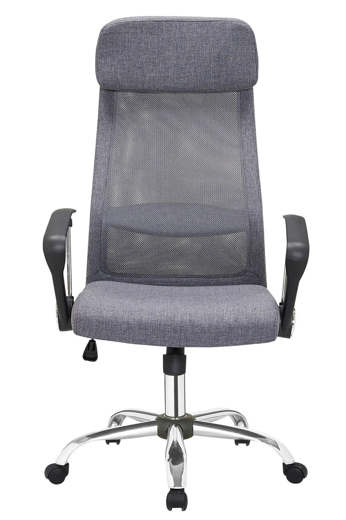 Pisarniški Stol Büro, Siva - srebrne barve/siva, Moderno, kovina/umetna masa (62/118/60cm) - Livetastic