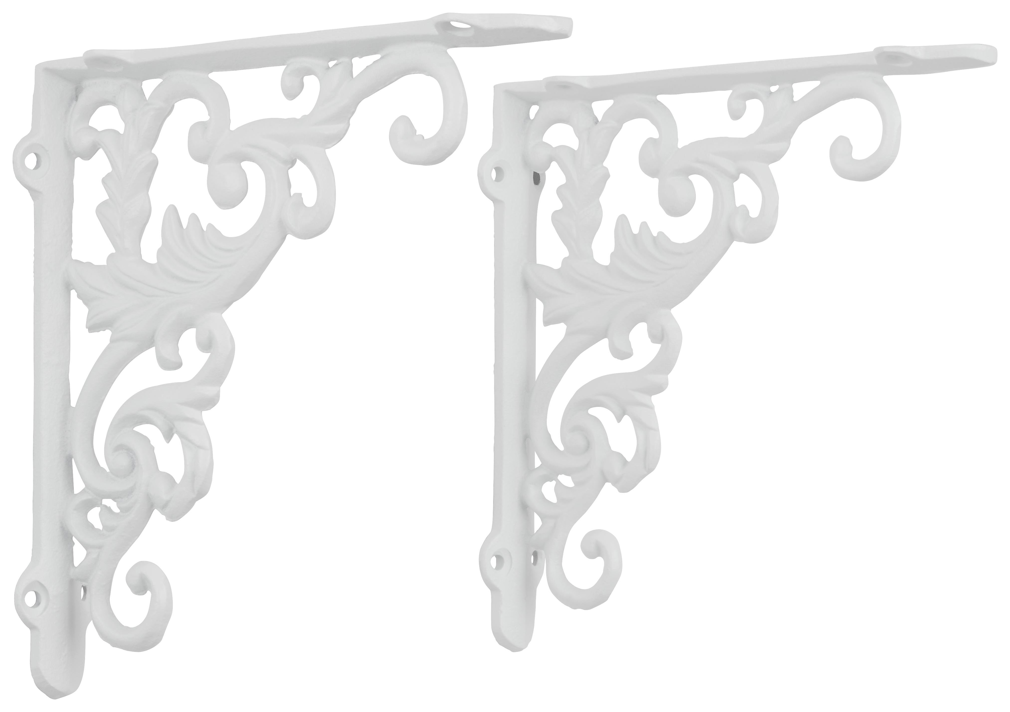 Zidni Držač Classic - bijela, Romantično / ladanjski, metal (18,3/3,2/18,3cm) - Modern Living