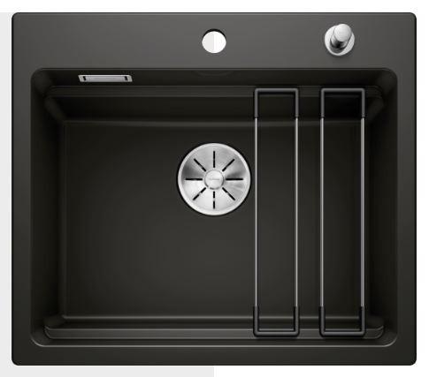 Einbauspüle 527746 Etagon 6 Black Edition - Schwarz, MODERN, Stein (60/51cm) - Blanco