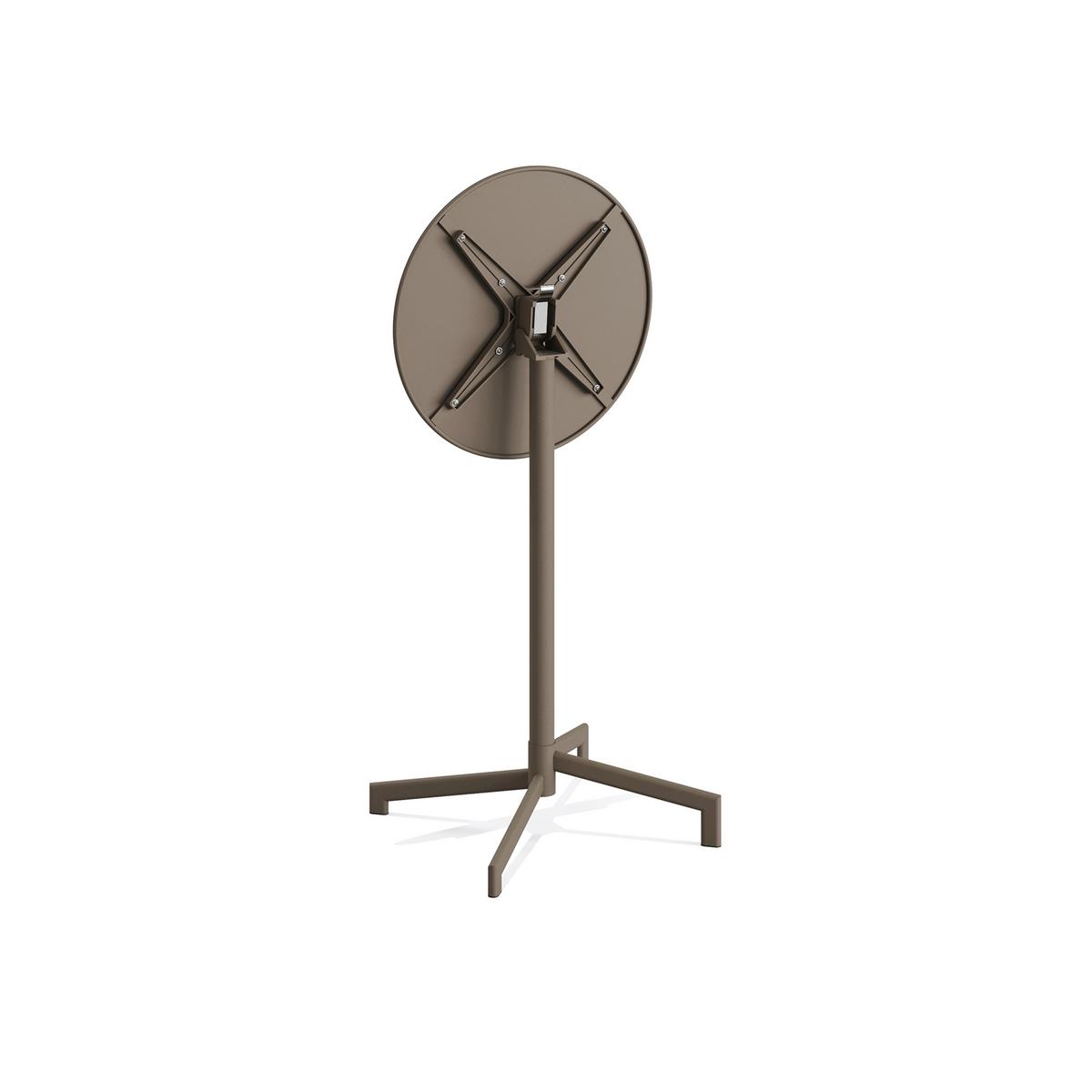 Garten-Bartisch VERSA in Cappuccino, rund - Cappuccino, Basics, Metall (60/74/102cm) - Gardenson