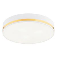Deckenleuchte Amore Weiß/Goldfarben max. 15 Watt - Goldfarben/Weiß, Basics, Glas/Metall (8/35/35cm)