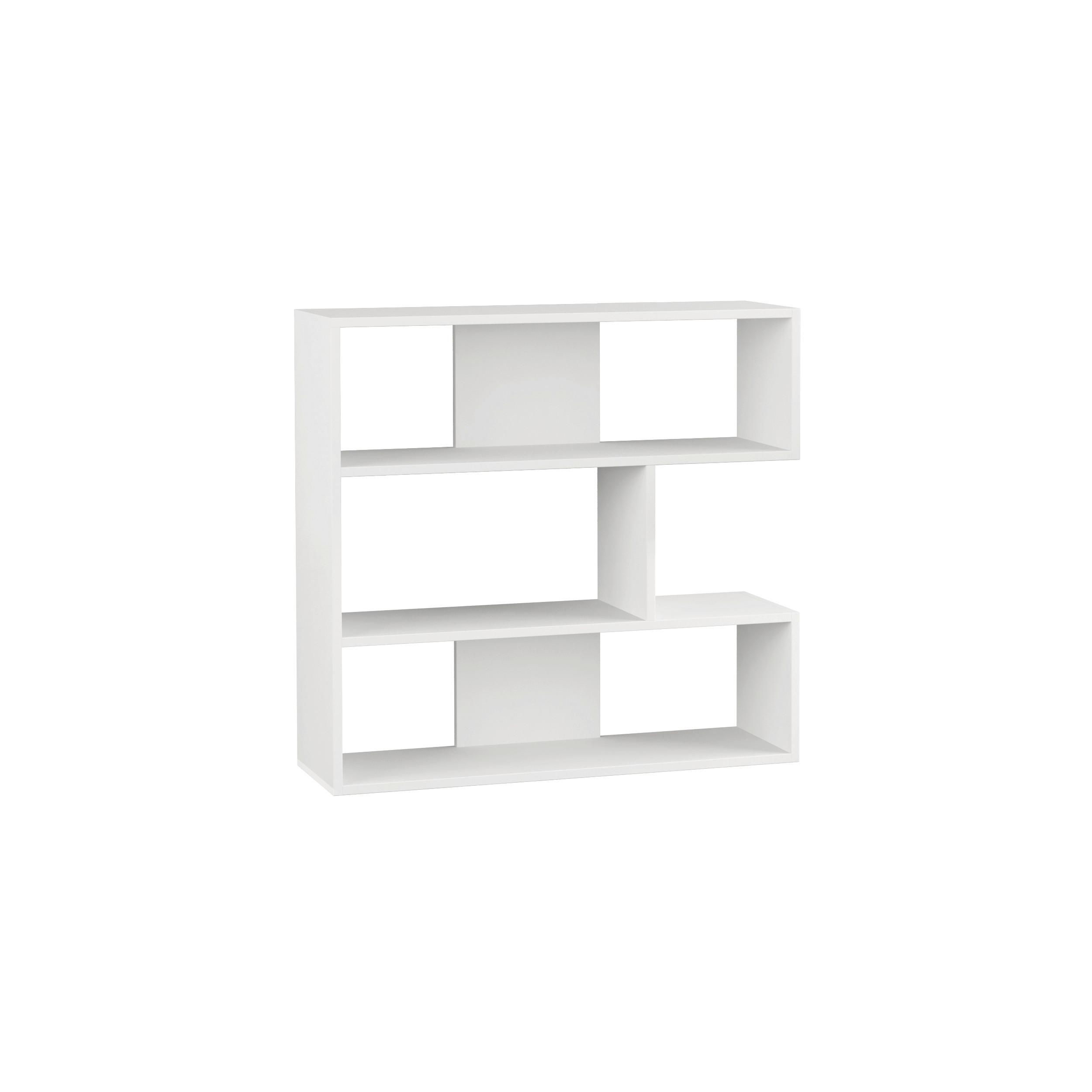 Bücherregal Molly ca. 94x89x30 cm Weiß - Weiß, Design, Holzwerkstoff (94/89/30cm) - Livetastic