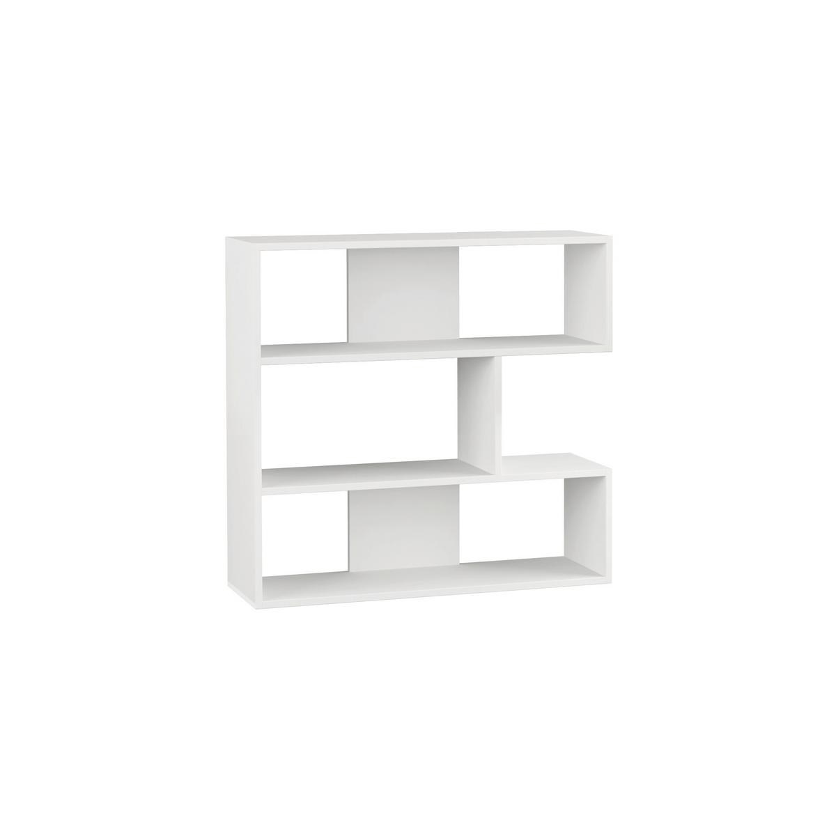 Bücherregal Molly ca. 94x89x30 cm Weiß - Weiß, Design, Holzwerkstoff (94/89/30cm) - Livetastic