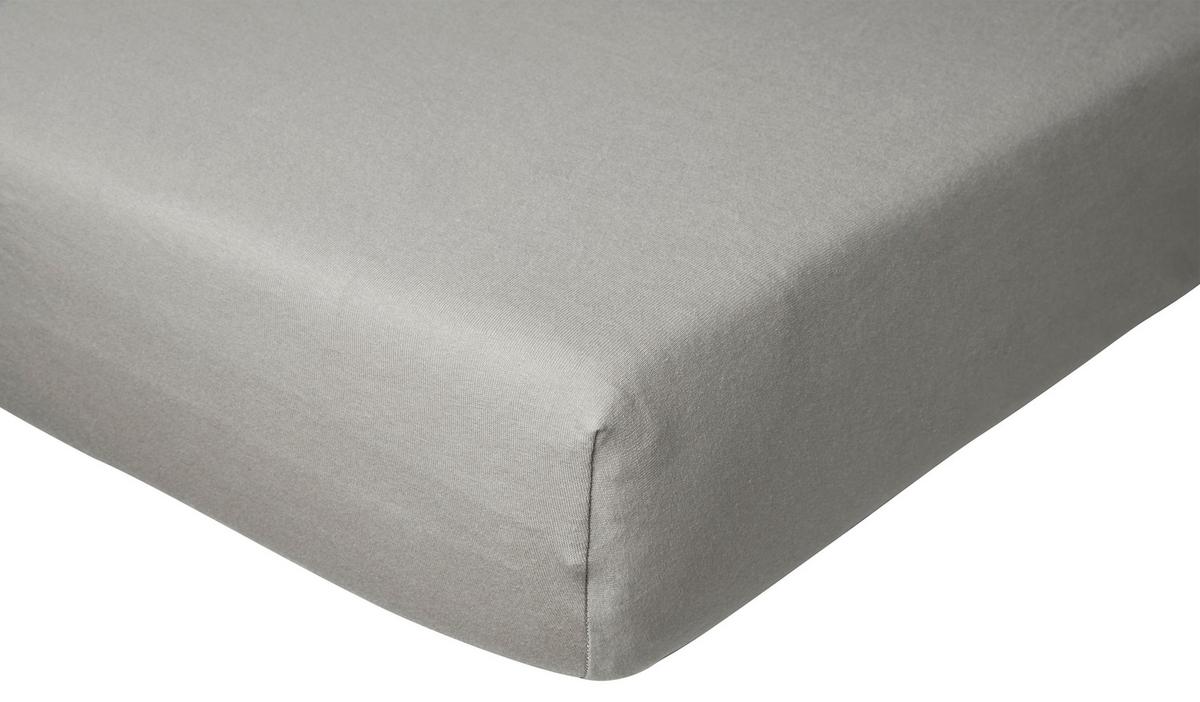 Spannleintuch Bio Greta in Hellgrau ca. 100x200cm - Hellgrau, MODERN, Textil (200/100/30cm) - ecoTree
