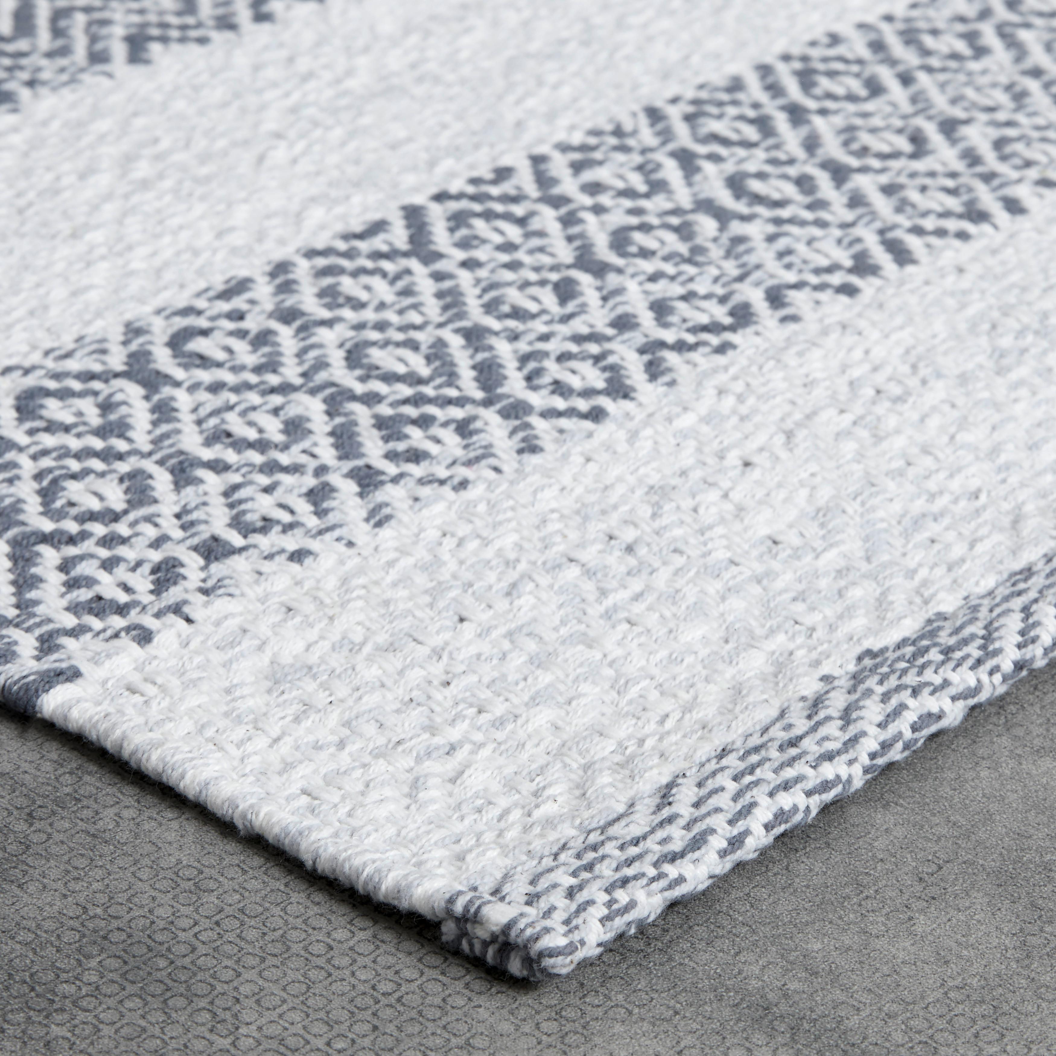 HANDVÄVD MATTA ELISA - ljusgrå, Modern, textil (60/120cm) - Modern Living