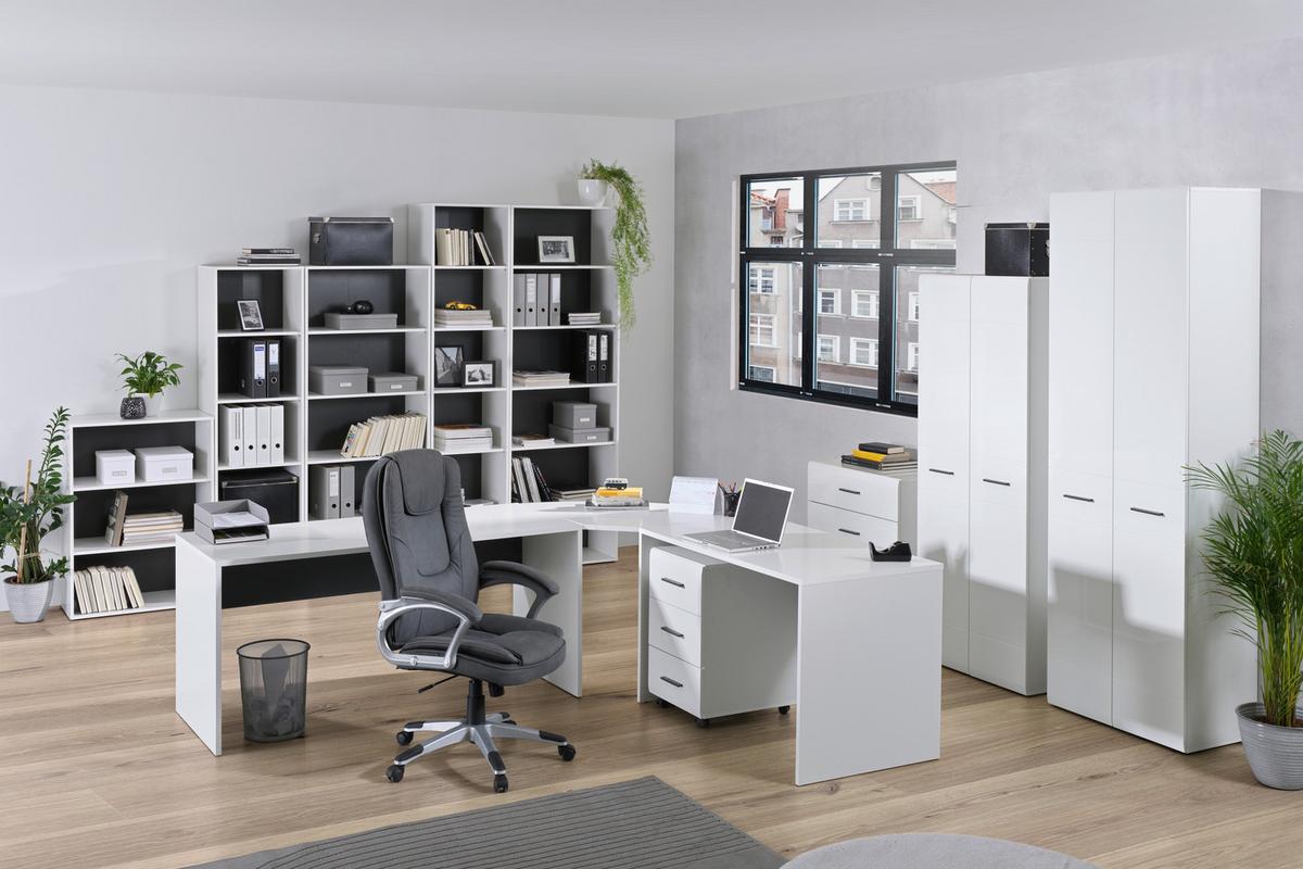 REGAŁ AVANTI - antracytowy/biały, Basics, materiał drewnopochodny/tworzywo sztuczne (75/103,8/40cm) - MID.YOU