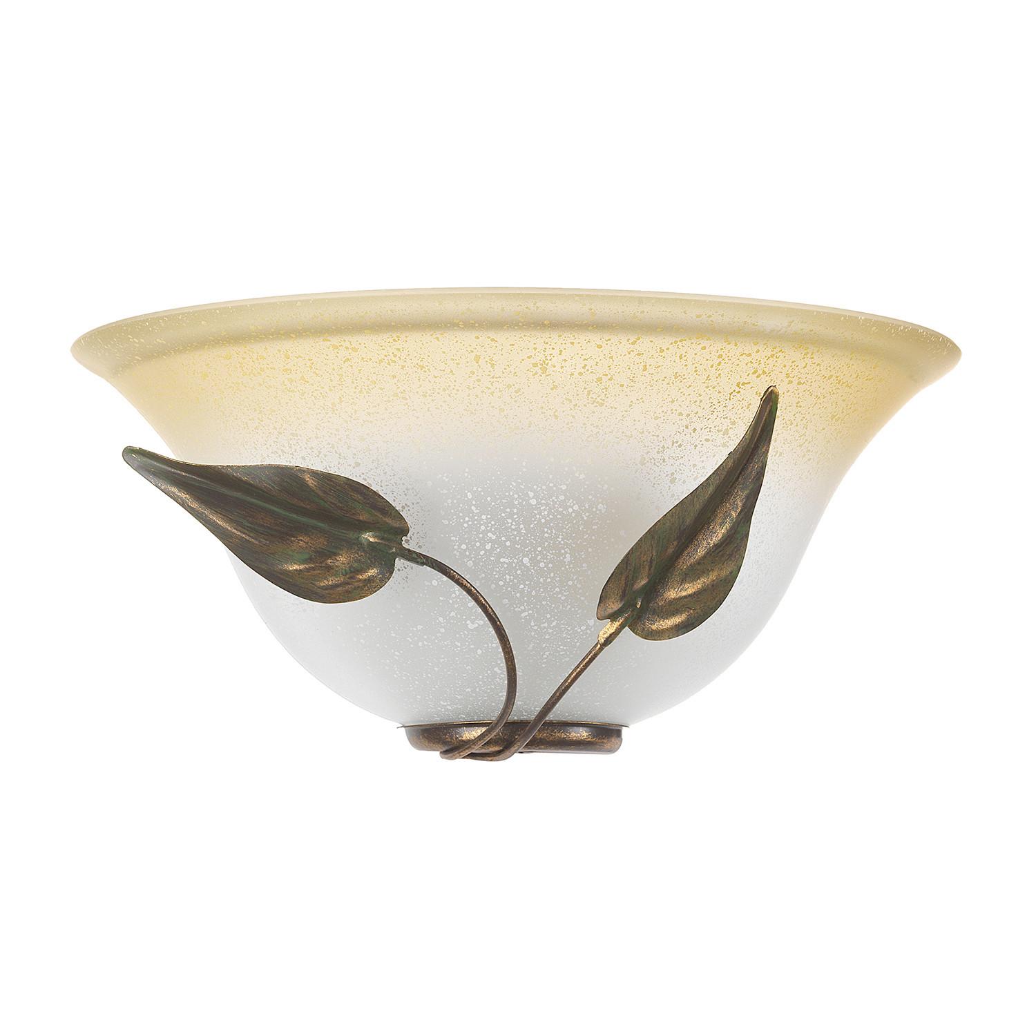 KINKIET 4622/AP - biały wysoki połysk/kolor brązu, Konventionell, metal/szkło (30/14/30cm)