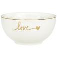 Müslischale Gloria in Weiß/Gold - Goldfarben/Weiß, MODERN, Keramik (14/7cm) - Mömax modern living