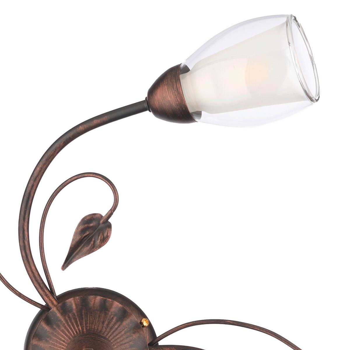 Mennyezeti Lámpa 4716/pl3 Oro Rosso - bronzszínű, Konventionell, üveg/fém (50/20cm)