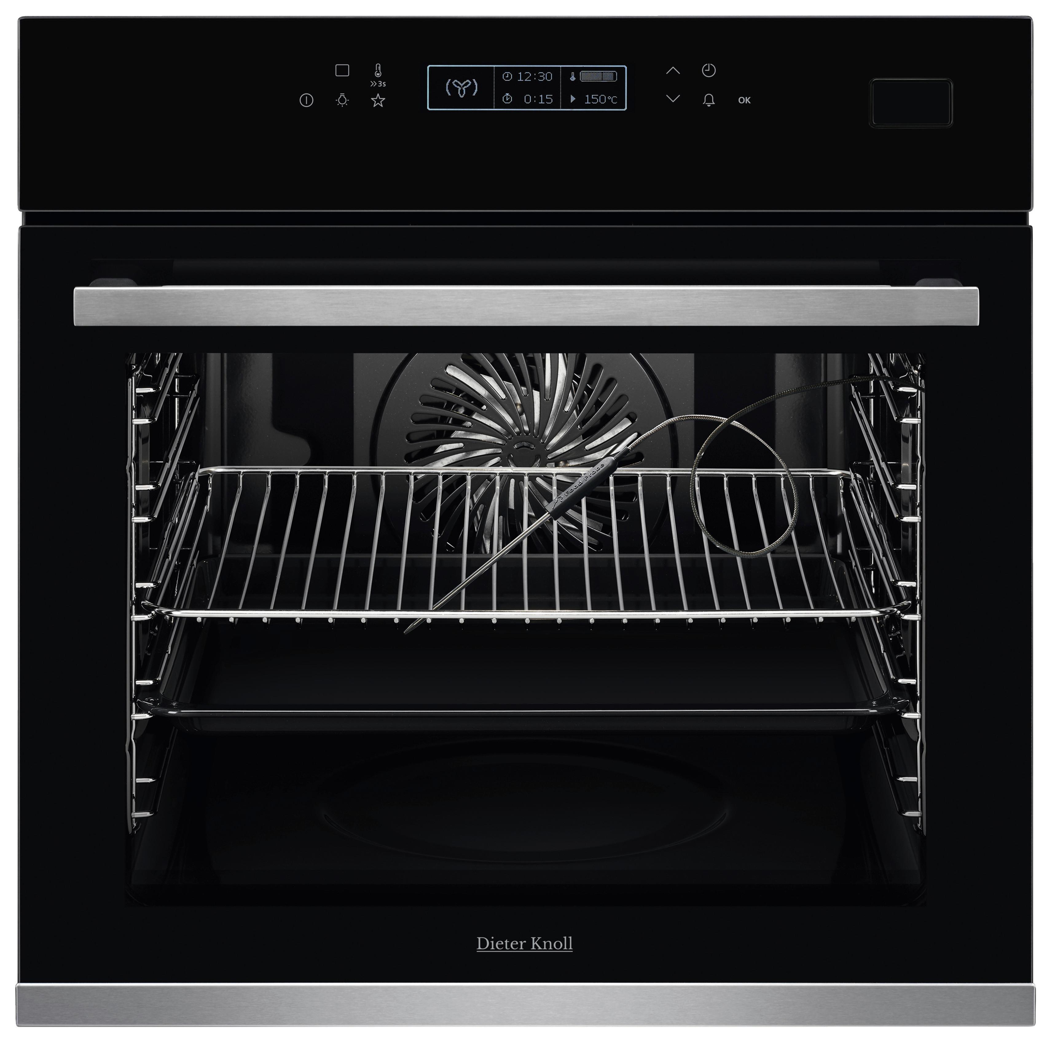 Einbaudampfbackofen DKS79904XK in Schwarz, Touch LCD Display - Edelstahlfarben/Schwarz, Basics, Glas/Metall (59,4/59,4/56,7cm) - Dieter Knoll