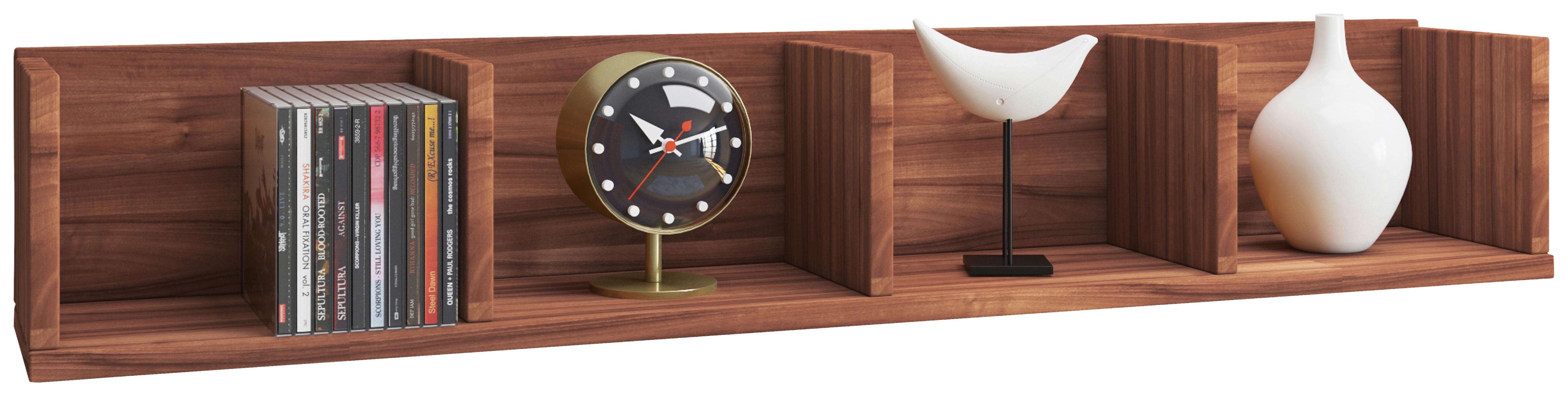 Wandregal in Nussbaumfarbe Honsa - Nussbaumfarben, KONVENTIONELL, Holzwerkstoff (97/15/17cm) - MID.YOU