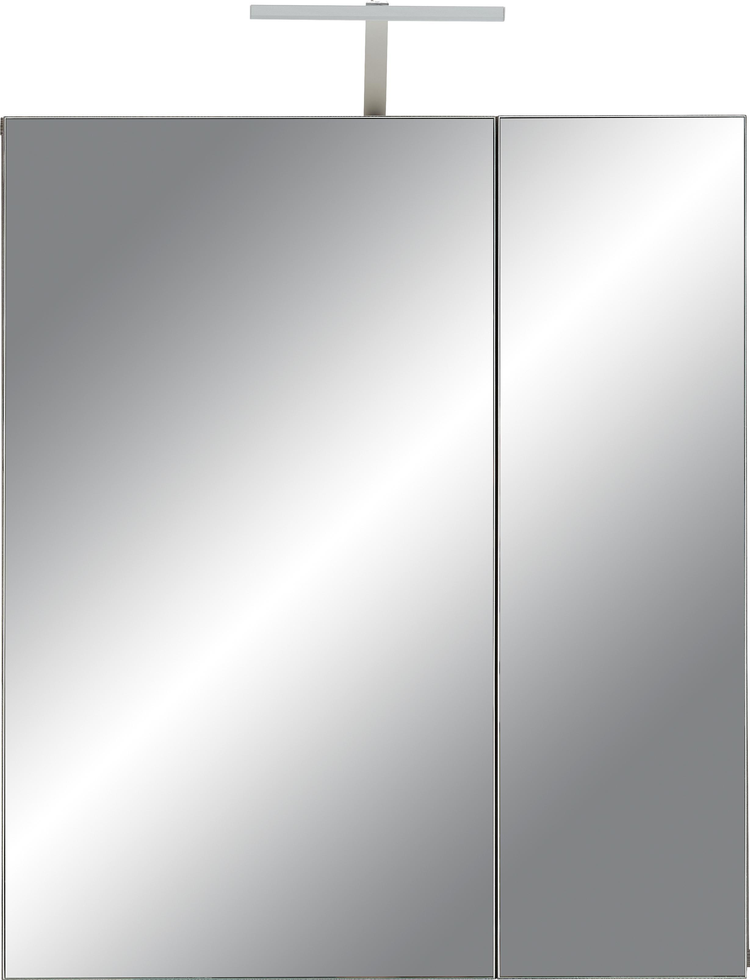 Spiegelschrank Braun - Dunkelbraun, KONVENTIONELL, Glas/Holzwerkstoff (65/75/22cm) - Premium Living