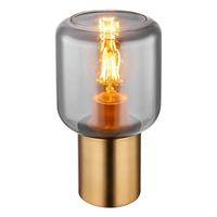 Tischleuchte Ninjo max. 40 Watt - Messingfarben, Design, Glas/Metall (13/24cm) - Globo