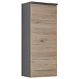 Oberschrank Eiche/Anthrazit - Chromfarben/Eichefarben, MODERN, Holzwerkstoff/Metall (30/75/21cm)
