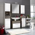 Oberschrank Weiß/Braun - Dunkelbraun/Alufarben, KONVENTIONELL, Holzwerkstoff/Metall (40/78/22cm) - Premium Living Oberschrank Weiß/Braun - Dunkelbraun/Alufarben, KONVENTIONELL, Holzwerkstoff/Metall (40/78/22cm) - Premium Living