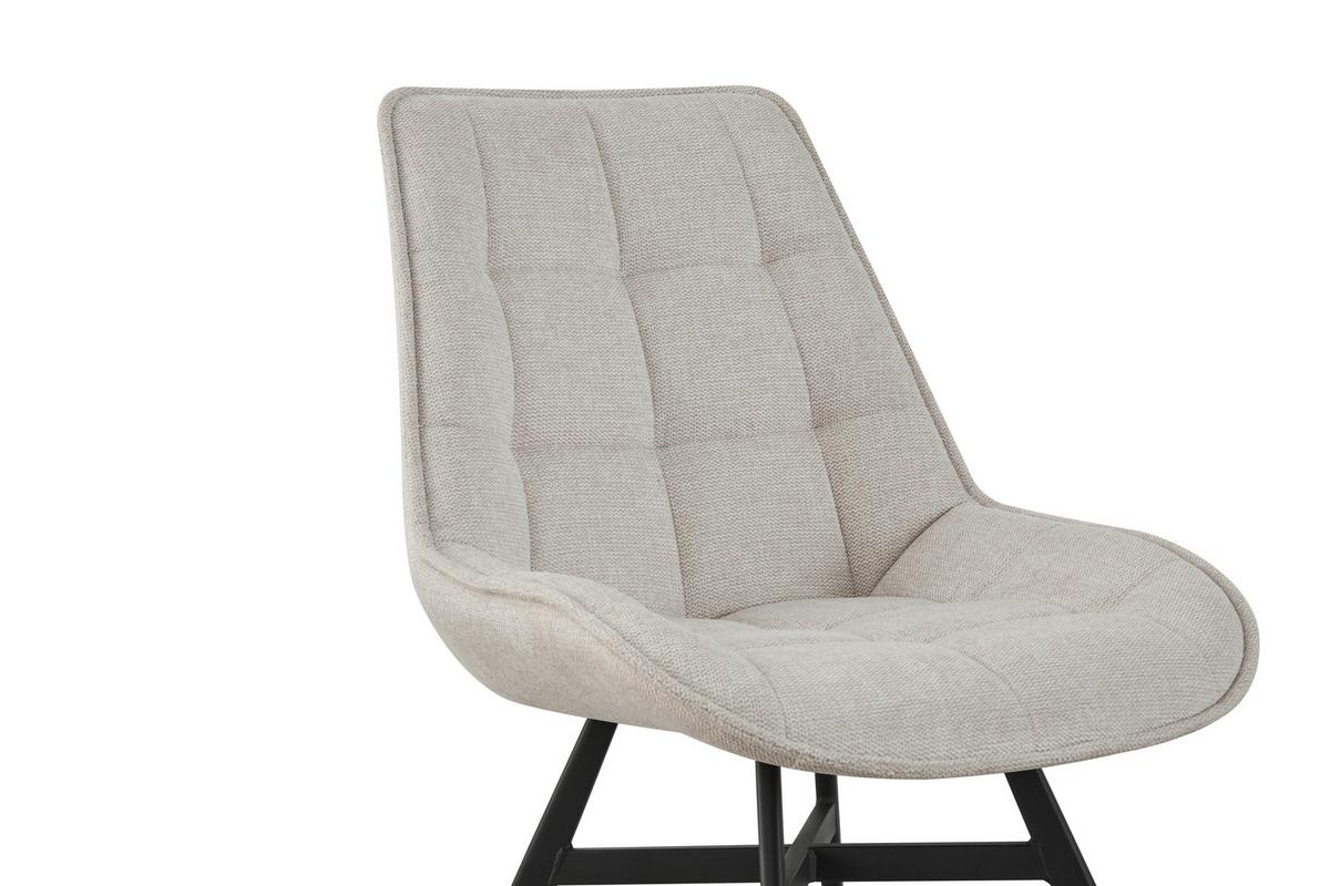 Stuhl Luna Beige - Beige/Schwarz, Modern, Holz/Textil (53/87/61cm) - Mömax