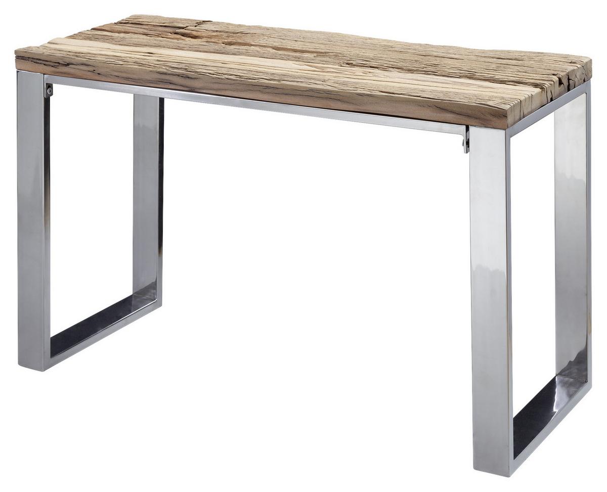Konzolasztal Mid.you - akáciaszínű/krómszínű, Modern, fa/fém (115/76/46cm) - MID.YOU