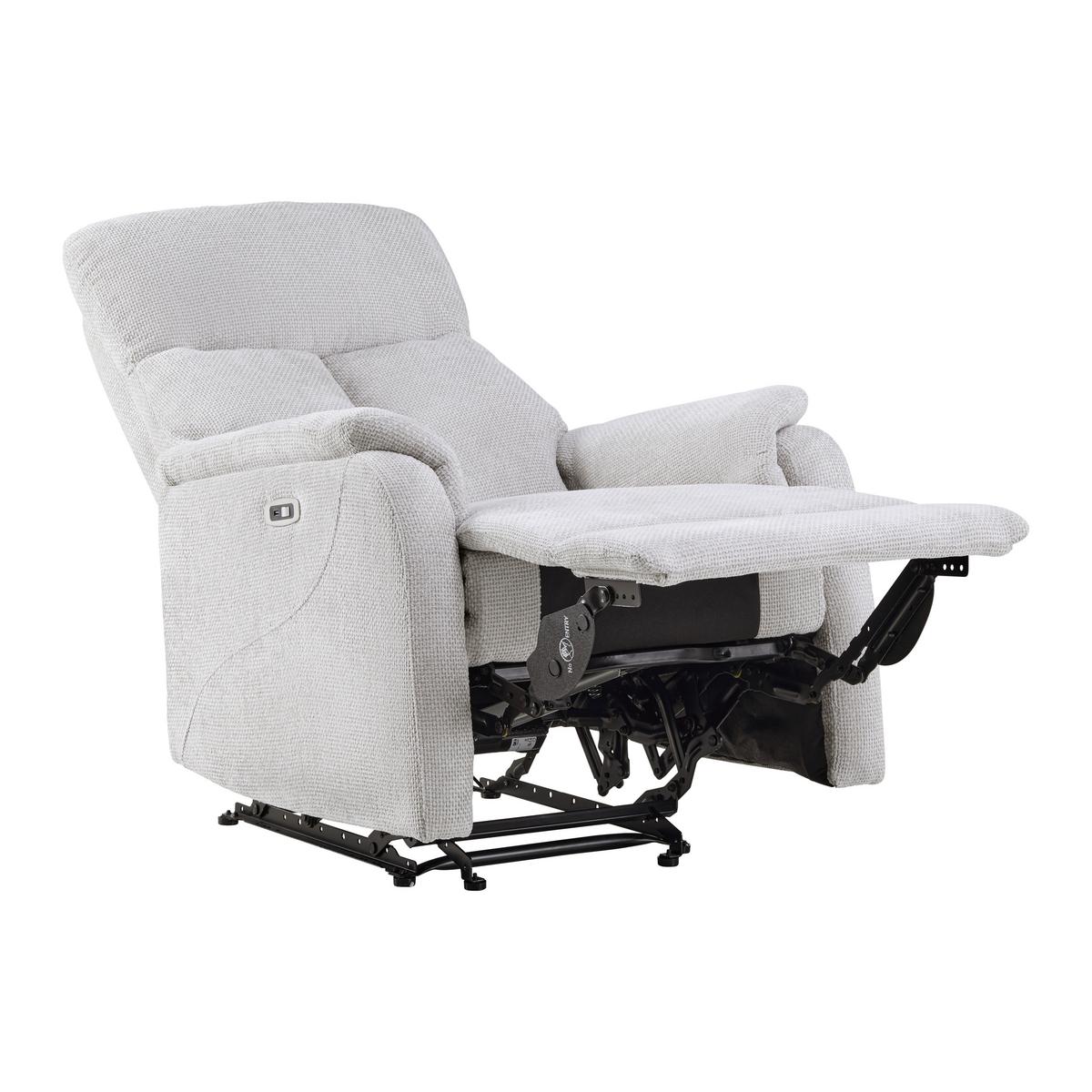 Relaxsessel Johnsy Hellgrau - Hellgrau/Schwarz, MODERN, Textil/Metall (75/106/91cm) - Mömax