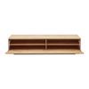 MEDIABÄNK MATEO - svart/ekfärgad, Modern, trämaterial/plast (180/41/40cm) - Mömax