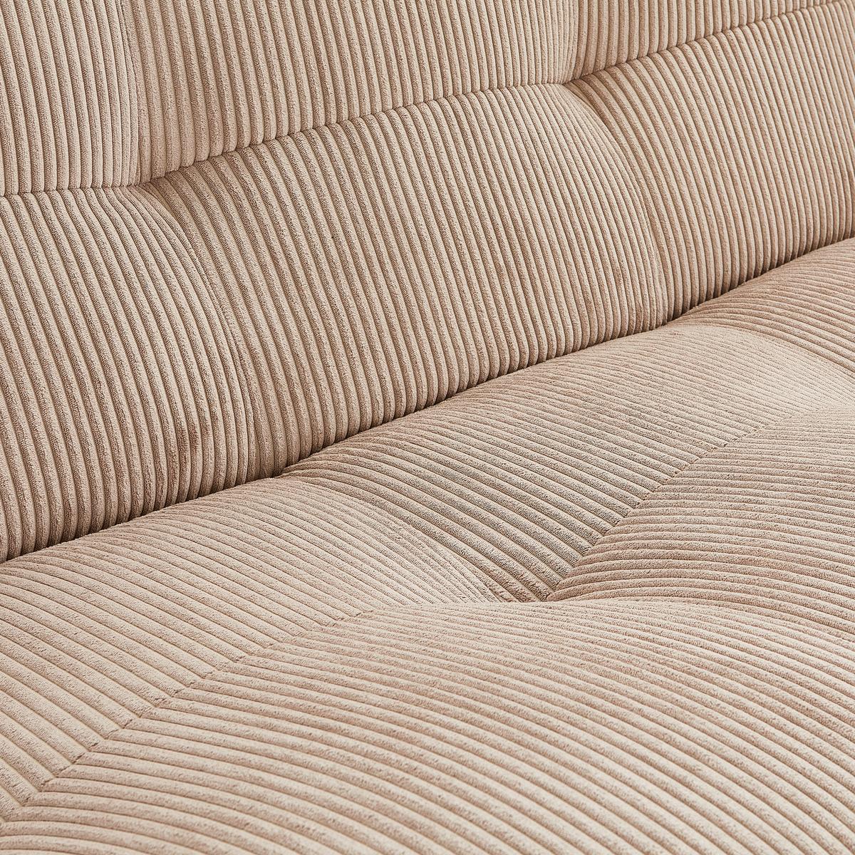 Modul Sofa Giselle Ottomane Taupe - Taupe, Trend, Textil (105/80/185cm) - Livetastic