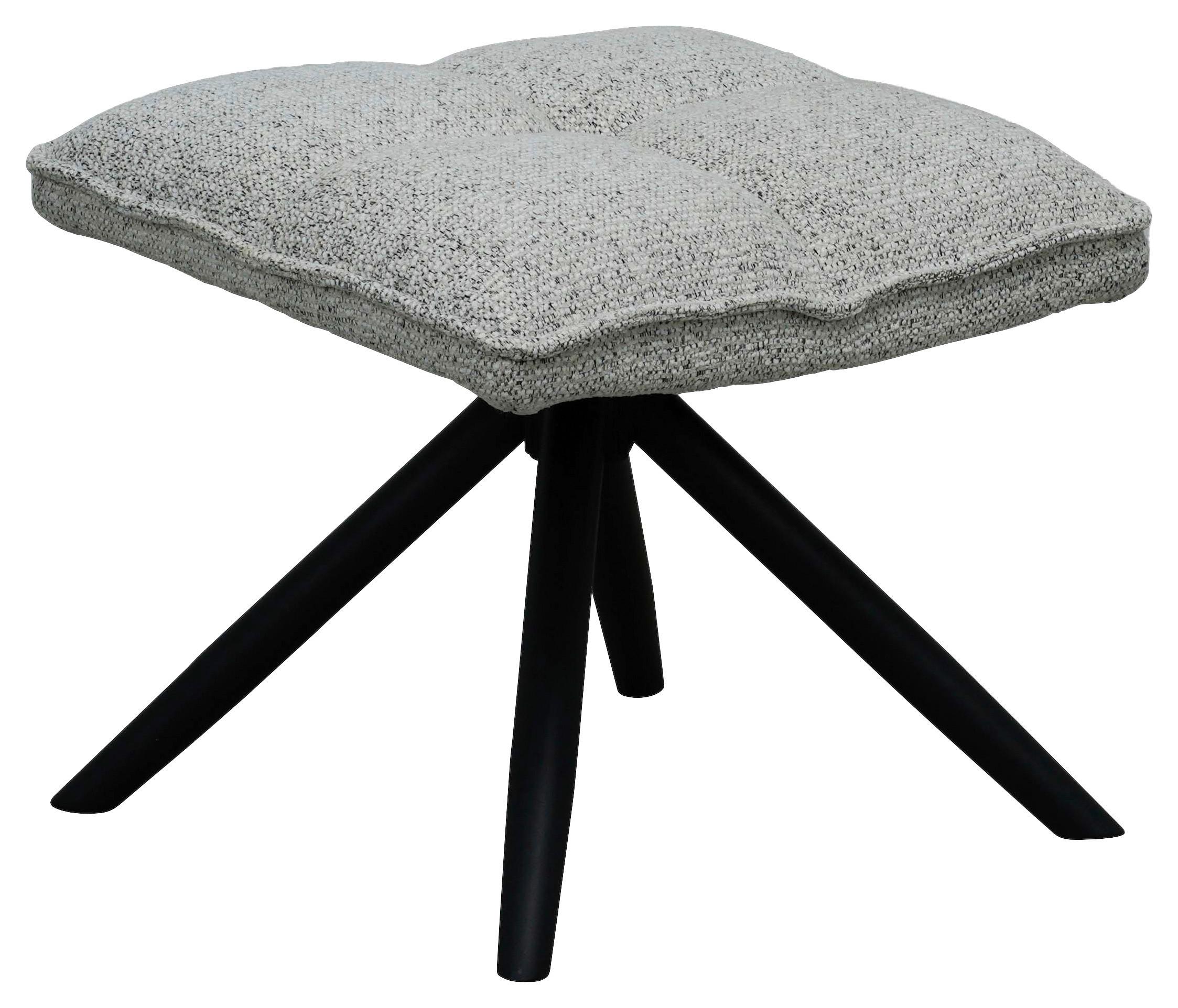 Taburet ISOLA - grej/negru, Modern, lemn/metal (50/42/43cm) - Mömax