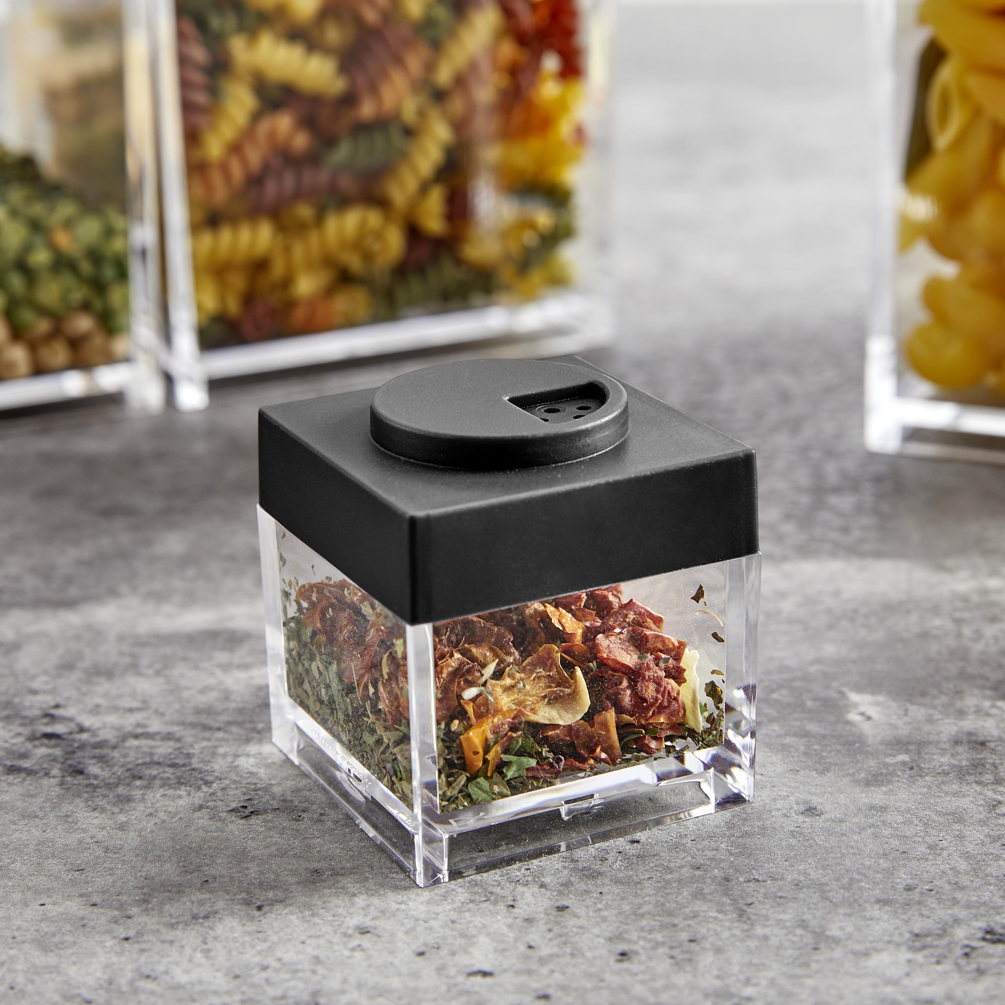 Vorratsdose Adorno in Transparent/Schwarz ca.100ml - Transparent/Schwarz, Kunststoff (5/5/5,5cm)