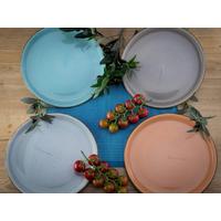 Set Krožnikov Za Pico Vintage Nature Bunt, 4-Delni - svetlo modra/umazano rjava, Basics, keramika (30cm) - Creatable