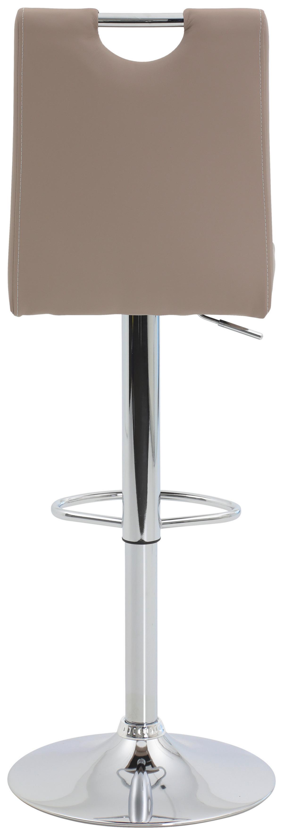 Barhocker-Set Miranda Cappuccino - Chromfarben/Weiß, MODERN, Textil/Metall (38/97-119/50cm) - MID.YOU