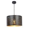 Hängeleuchte Tunno in Schwarz max. 40 Watt - Goldfarben/Schwarz, Design, Kunststoff/Metall (38/120cm) - Globo
