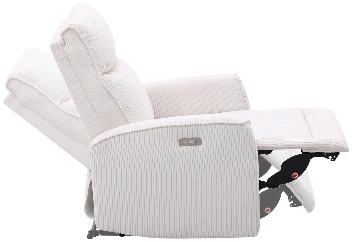 Tv Fotelj Leon, Bež, Relaks Funkcija - črna/bež, Basics, kovina/umetna masa (80/102/96cm) - Ondega