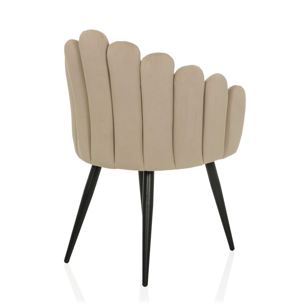 Nalsanjač Scallore, Bež - črna/bež, Moderno, kovina/tekstil (63/84/56cm) - MID.YOU