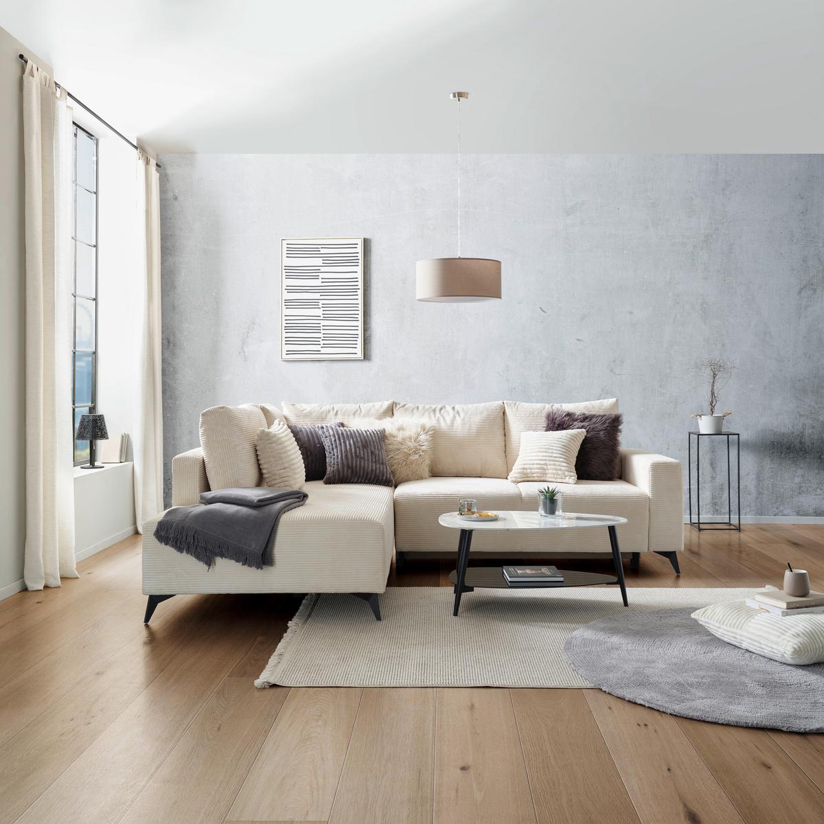 Canapea modulara VIKTOR - crem, Modern, textil (212/270cm) - Modern Living