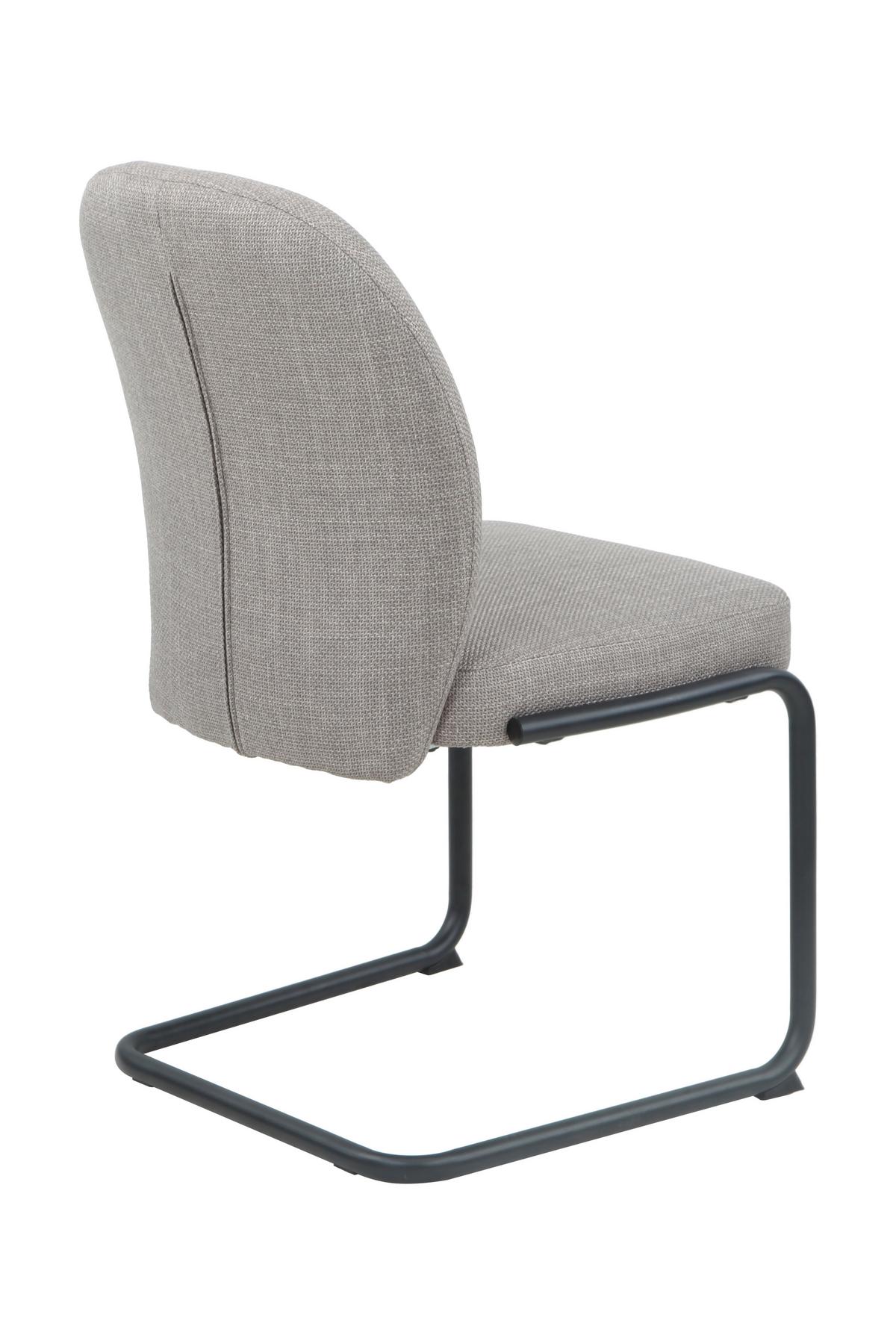 SCHWINGSTUHL-SET KAREN II S 2ER-SET - Schlammfarben/Schwarz, MODERN, Textil/Metall (53/90/62cm) - MID.YOU