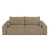 Sofa Plain Cappuccinofarben - Schwarz/Cappuccino, Modern, Kunststoff/Textil (256/88/120cm) - Mömax