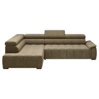Ecksofa Taupe - Taupe/Schwarz, Modern, Kunststoff/Textil (206/283cm) - Premium Living
