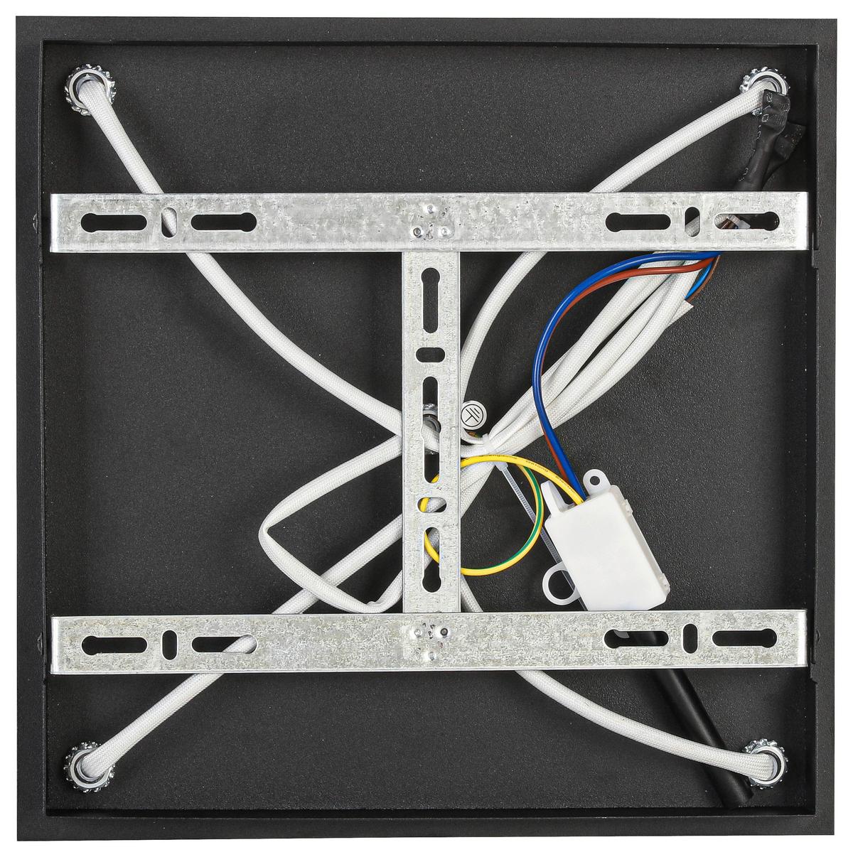 LAMPA SUFITOWA MIA - czarny/kolor chromowy, Trend, tworzywo sztuczne/metal (36/36/42,3cm) - Novel