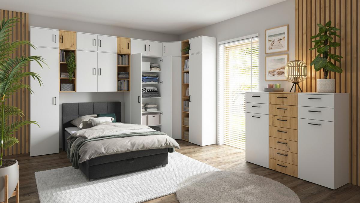 Szekrényrátét Multistauraum - fekete/fehér, Modern, műanyag/faalapú anyag (45/35/40cm) - Carryhome