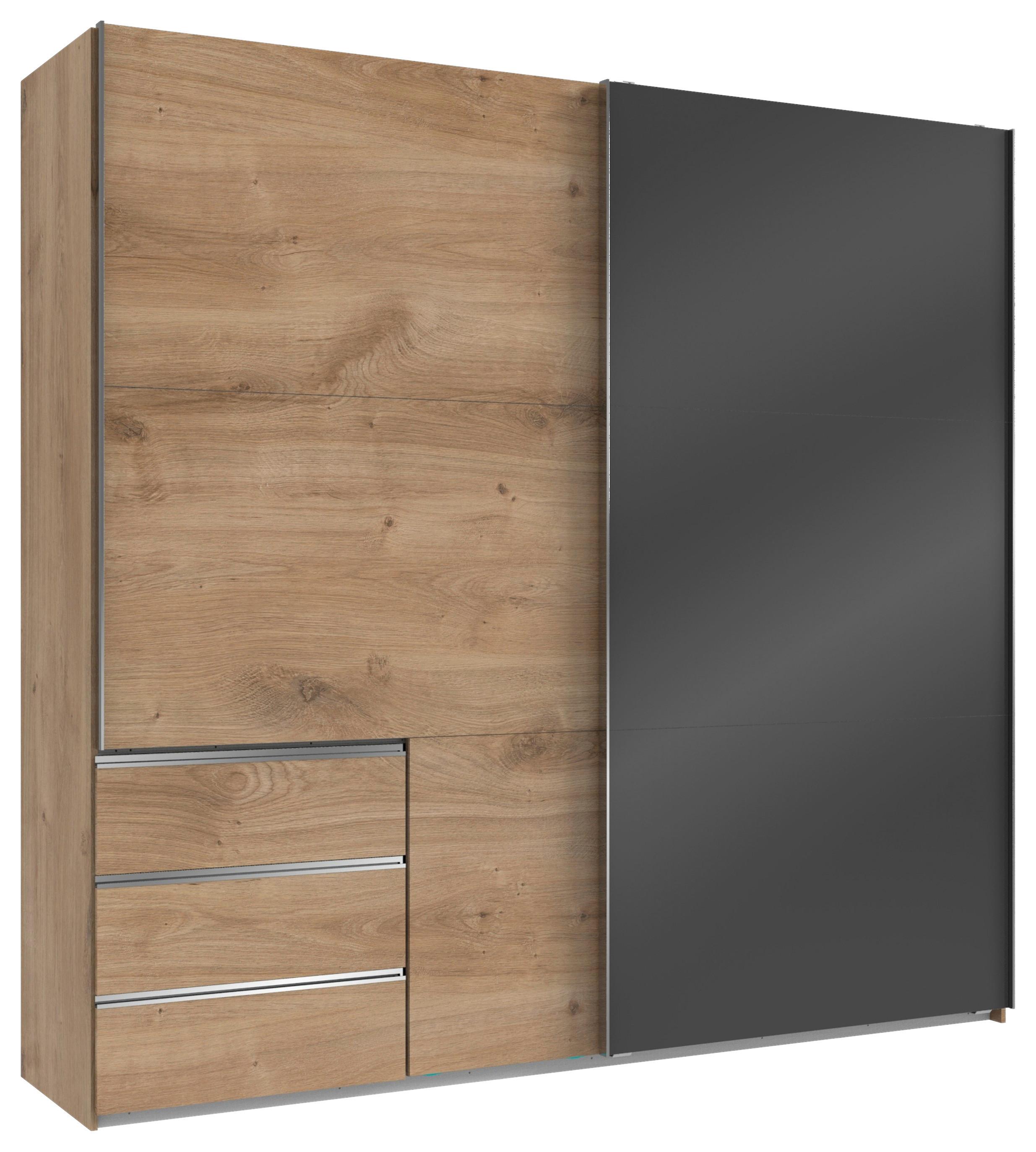 Ormar S Kliznim Vratima Level 36c - siva/boje hrasta, Moderno, drvni materijal (250/236/65cm) - Modern Living