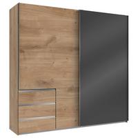 Ormar S Kliznim Vratima Level 36c - siva/boje hrasta, Moderno, drvni materijal (250/236/65cm) - Modern Living