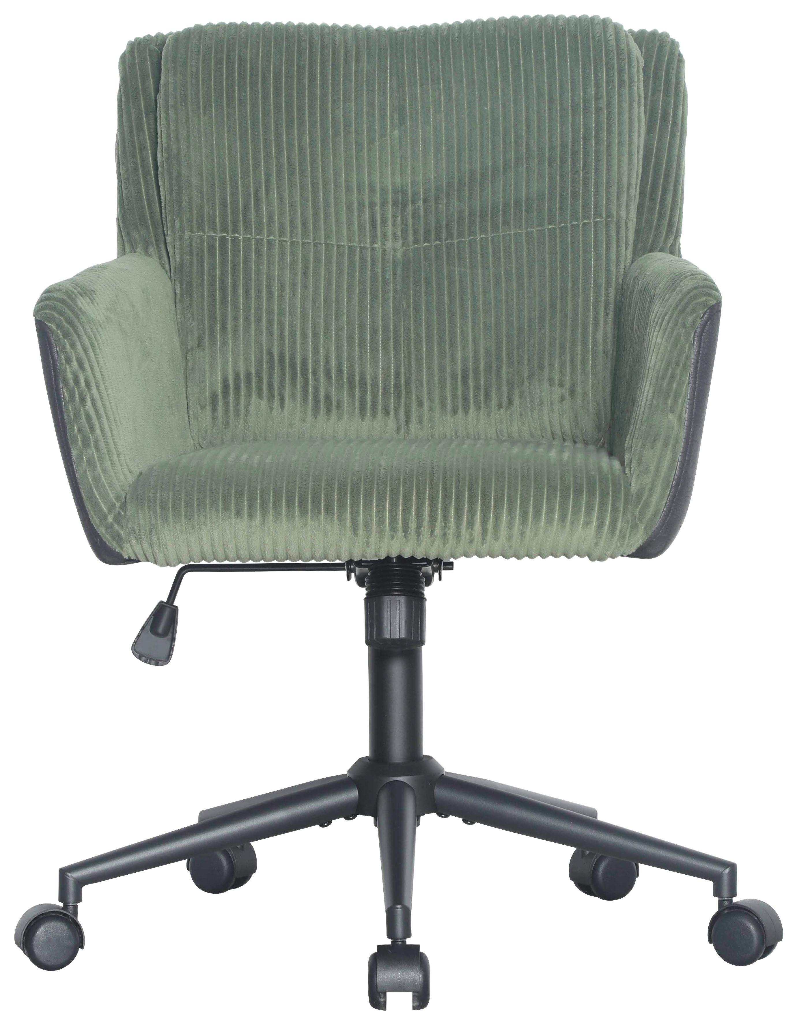 Uredska Stolica Nicole - zelena/crna, Moderno, drvo/metal (57/83-91/62cm) - Mömax