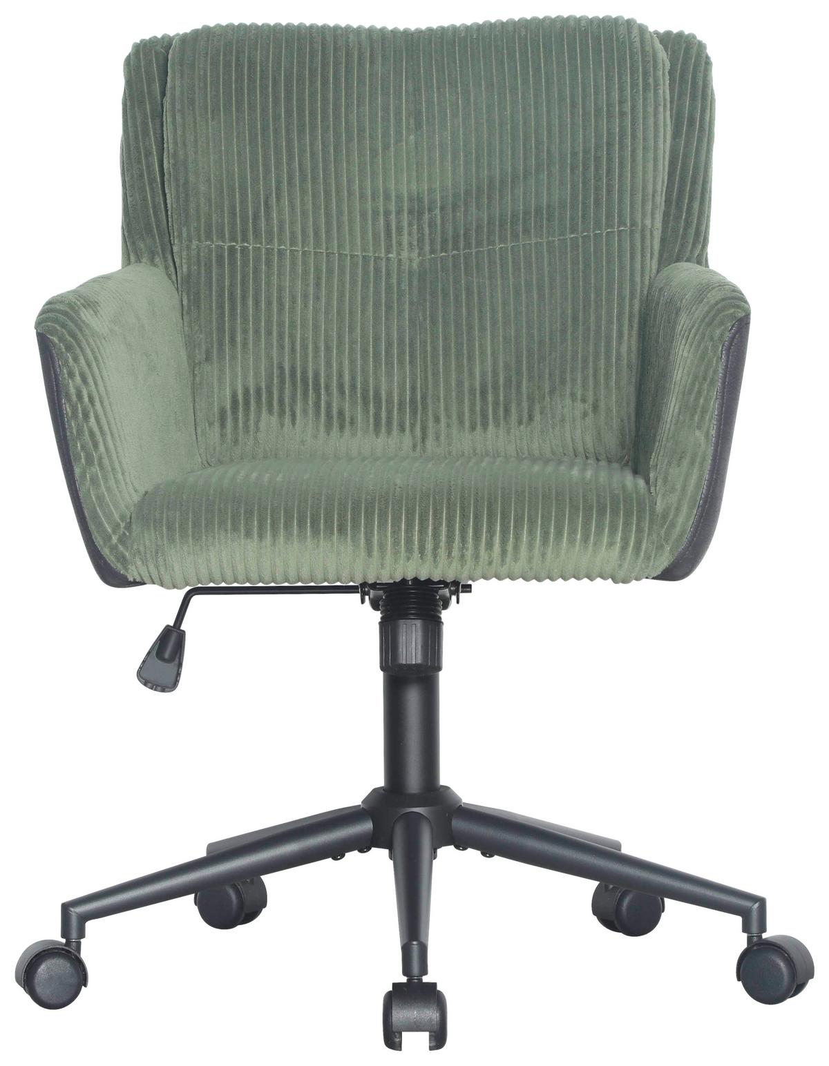 Uredska Stolica Nicole - zelena/crna, Moderno, drvo/metal (57/83-91/62cm) - Mömax