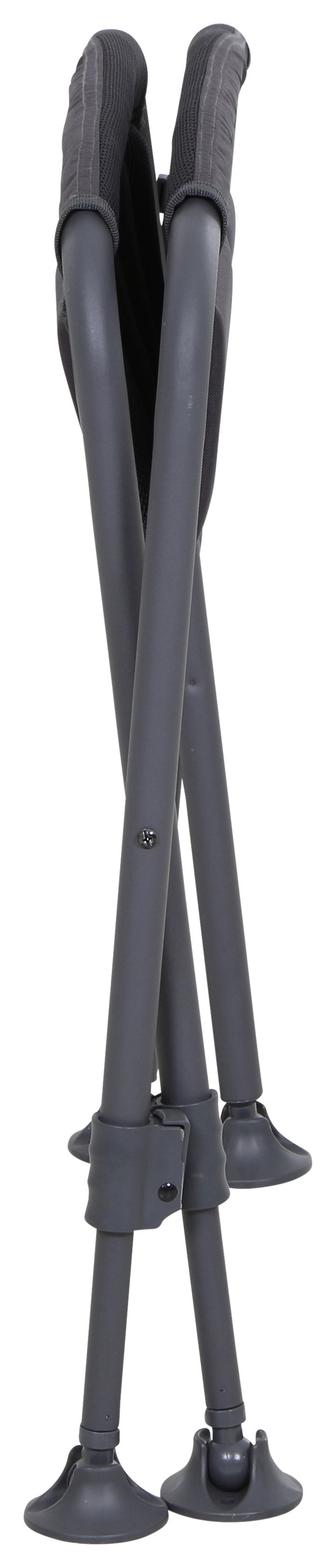 Campinghocker X-From + klappbar - Anthrazit, KONVENTIONELL, Textil/Metall (66/47/52cm) - Siena Garden