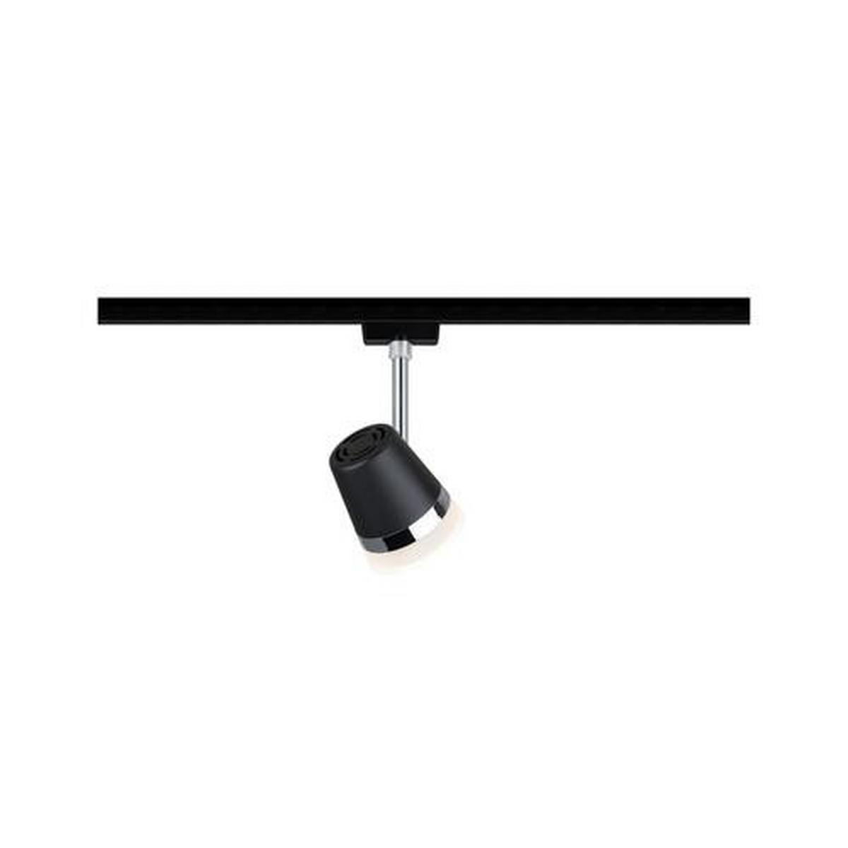 LED-Deckenleuchte Urail Spot Cone max. 15 Watt - Chromfarben/Schwarz, Design, Kunststoff/Metall (18,0cm) - Paulmann