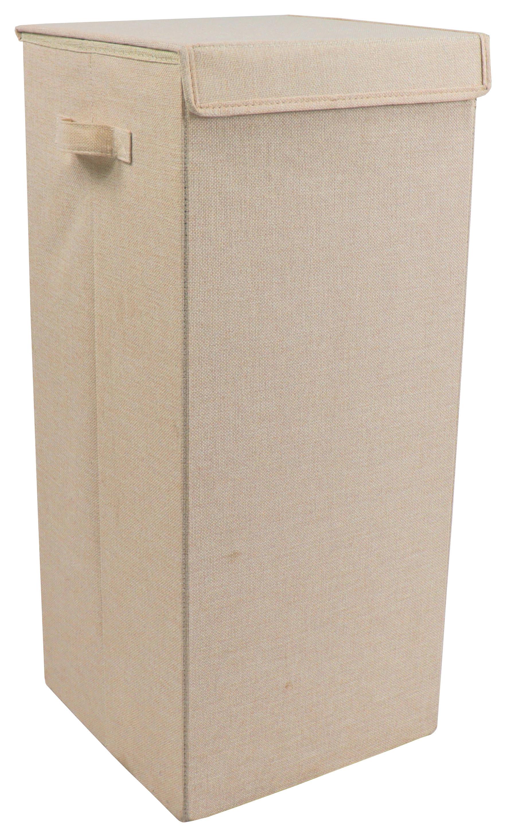 Wäschekorb Dreso L ca. 30x70x30 cm Creme - Creme, MODERN, Textil (30/70/30cm) - MID.YOU