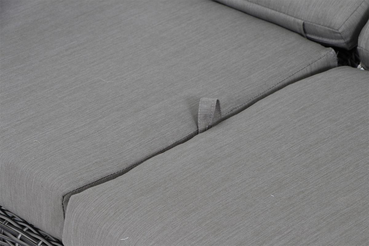 Loungegarnitur Corido Grau - Grau, Basics, Keramik/Kunststoff (72/206/103cm) - Siena Garden